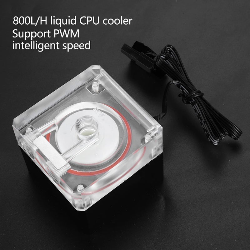 Ciglow Water Cooling Pump, 800L/H PC Water Cooling Integrated Mute Support PWM for CPU Cooling System. - Image 3